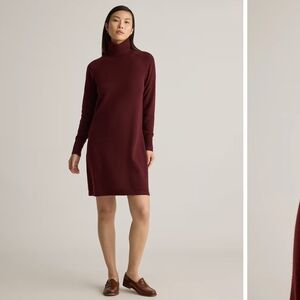Quince Burgundy Long Sleeve Dress